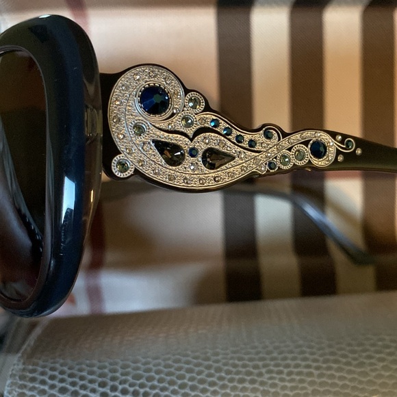 Judith Lieber Handmade In Italy Stunning Sparkling Crystals Oversized Sunglasses - Picture 10 of 16